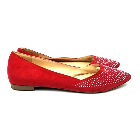 Bcbg Paris Zuzux Ballet Flat Pointed Toes Rhinestone Embelished Flat Shoe Sz 6 B - Picture 11 of 12